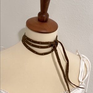Vintage leather wrap necklace or bracelet!